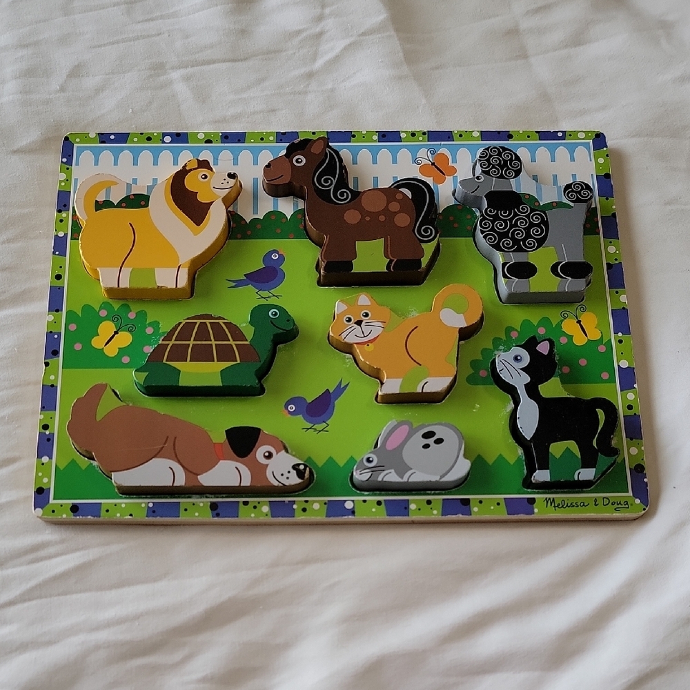Melissa & Doug Animal Puzzle, Chunky Pieces, 8 Pieces